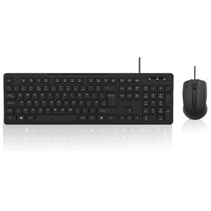 Wired <strong>Keyboard</strong> and Mouse Combo USB Keypad Optical Corded Mouse Full-Size <strong>Computer</strong> <strong>Keyboard</strong> Compatible with PC, Laptop - Product Image 1