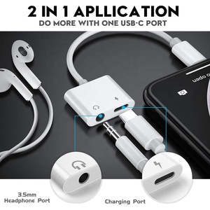 Xpup 2合1 USB C型C至3.5毫米音频辅助耳机耳机插孔充电器适配器 - Product Image 2