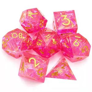 DND reçine zar D4 D6 D8 D10 D12 D20 çok amaçlı 7 adet D & D Dices setleri kutusu ambalaj özel - Product Image 1