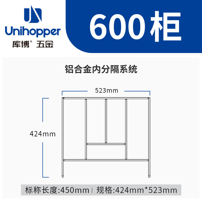 Cabinet width 600mm - nominal 450