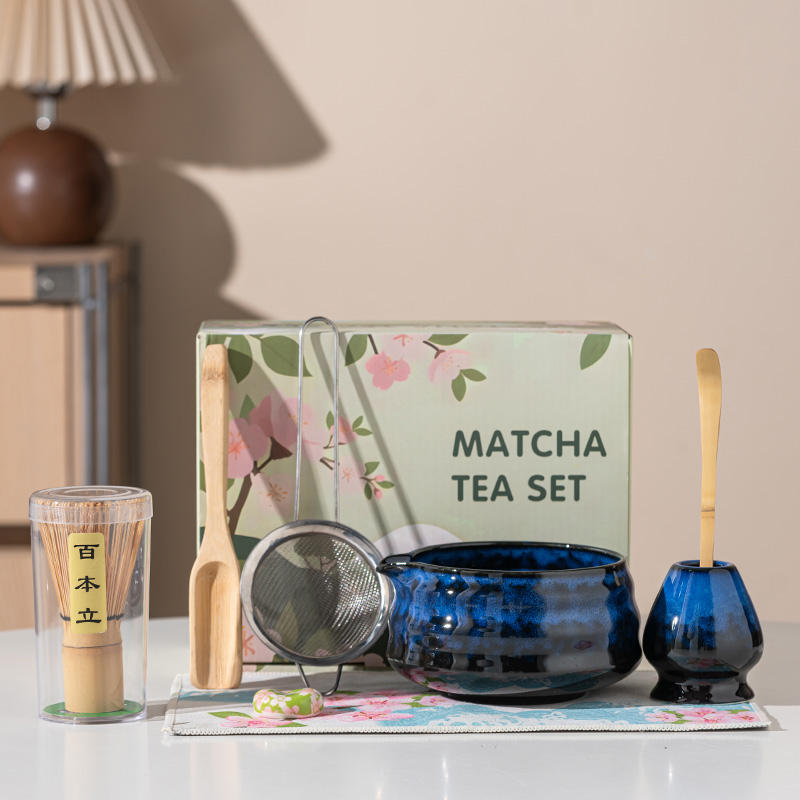 ชุดถ้วยมัทฉะเซรามิก 8 ชิ้น สไตล์ 1