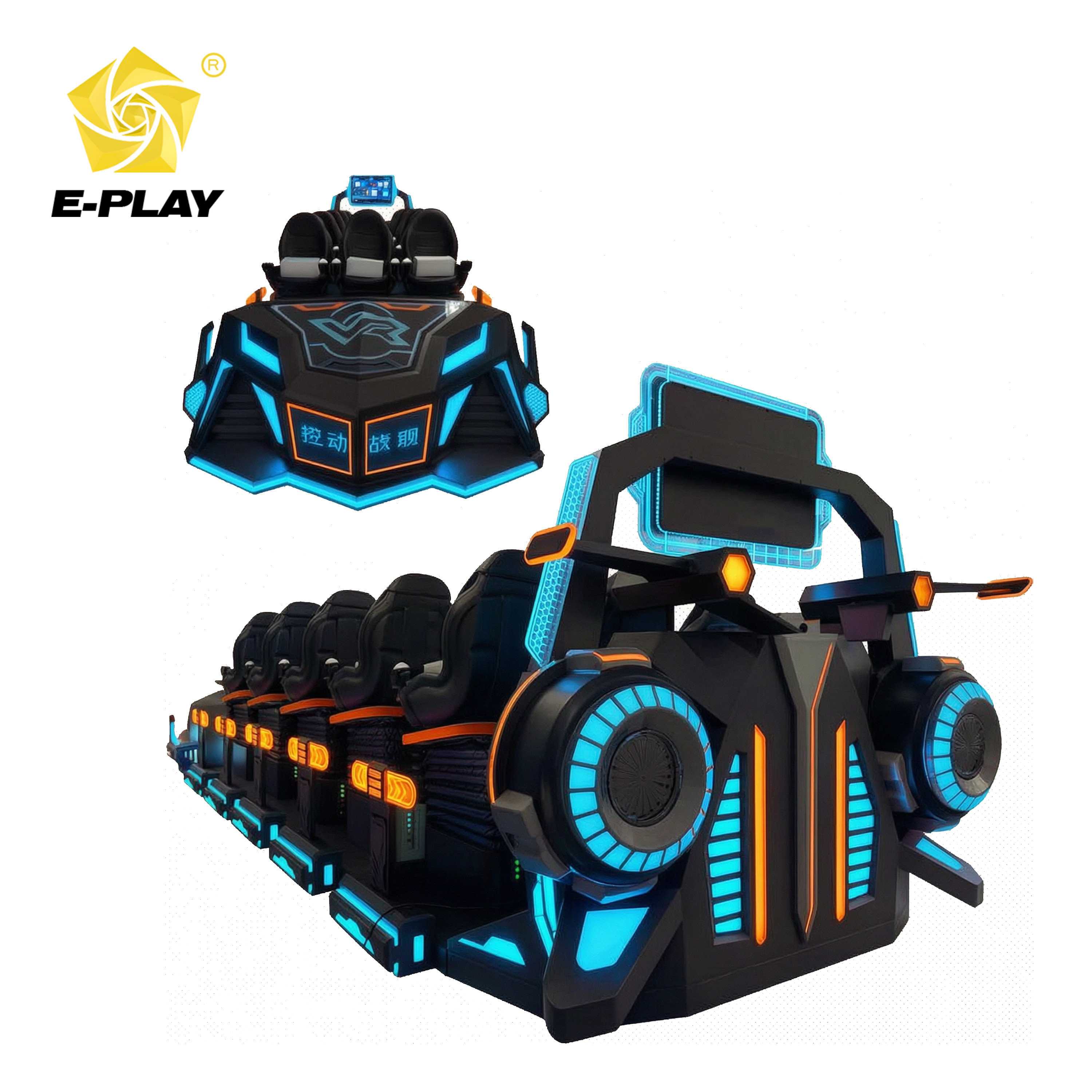 Nave espacial negra para 9 jugadores.