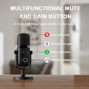 RGB-Gaming-Mikrofon-Support-Programmierung für profession elle Gamer Podcast-Mikrofon USB-Typ-C-Gaming-Mikrofone