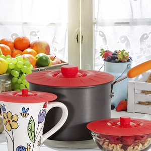 Multi-purposed Silicone Nắp Đậy Cho Bát Hút Mạnh Silicone <span class=keywords><strong>Pot</strong></span> Bìa Lò Vi Sóng An Toàn Silicone Box Nắp - Product Image 5