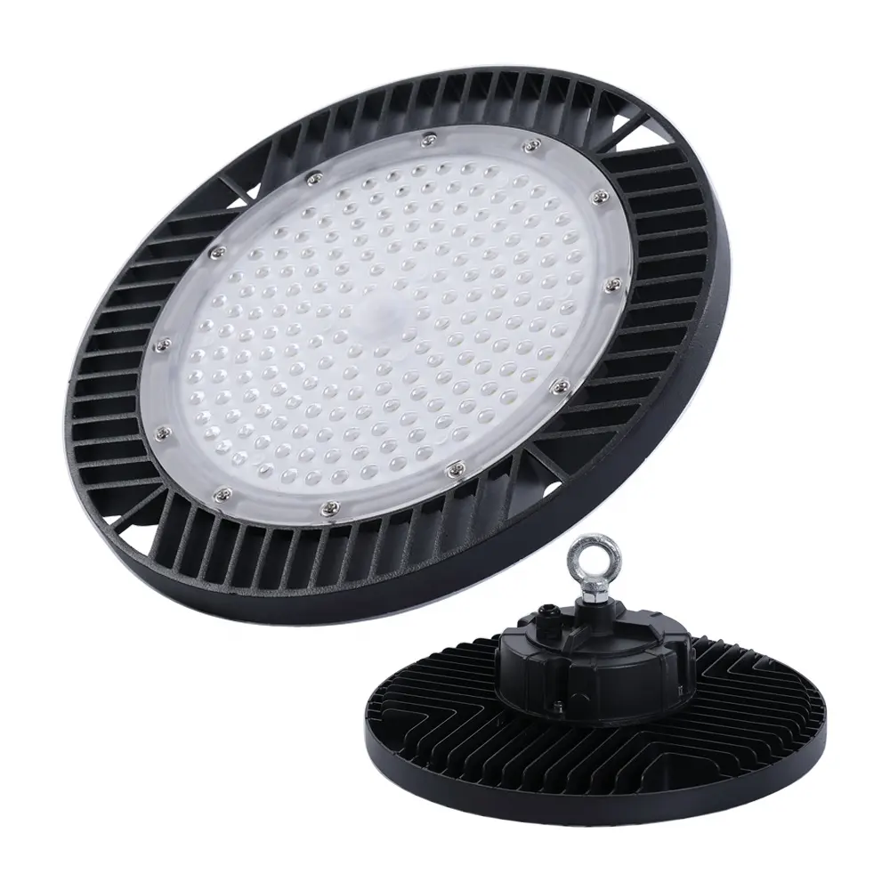 UFO-Lámpara de luz led industrial highbay, accesorio IP65 resistente al agua, de 100w, 150w y 200w, a buen precio