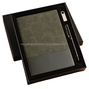 Regalo de devolución en relieve azul real cuadernos diarios 2025 A5 B5 B5 planificador de tapa blanda logotipo personalizado Bloc de notas de cuero con bolígrafo y Usb - Product Image 3