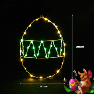 LED yeni paskalya emme lamba şenlikli işık parti alışveriş merkezi pencere dekorasyonu emme lamba hediye LED paskalya yumurta şekilli işıklar - Product Image 3