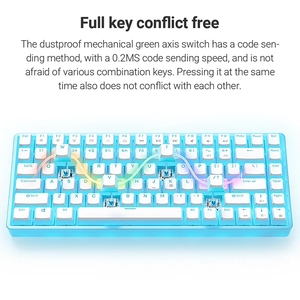 ONIKUMA G30 tastiera meccanica 84 tasti RGB luce portatile da ufficio tastiera cablata per Computer Desktop Computer portatile Notebook PC - Product Image 5