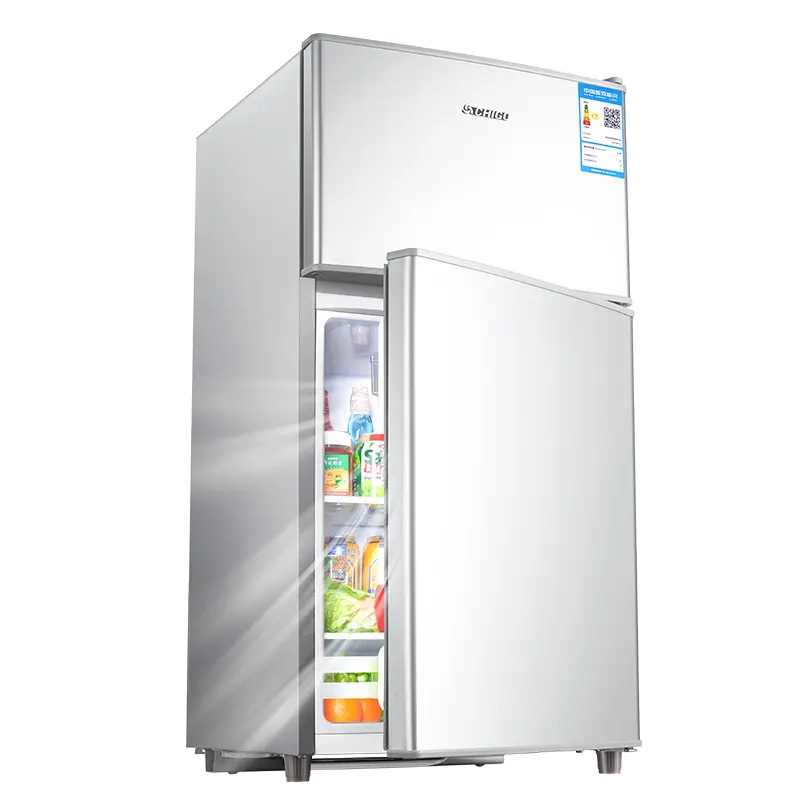 Chigo-mini nevera de 98L para uso doméstico y hotel, refrigerador de doble puerta, BCD-72A138D de refrigeración y congelación