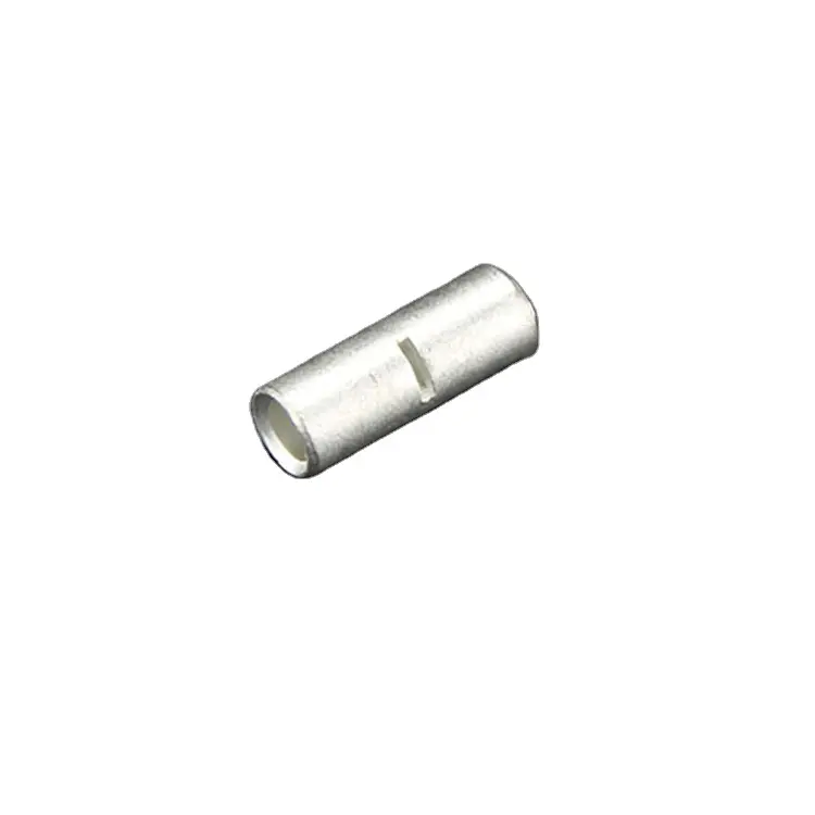 BN1.25 Non-Insulating Copper Bare Butt Connector Terminal With Hole Tube