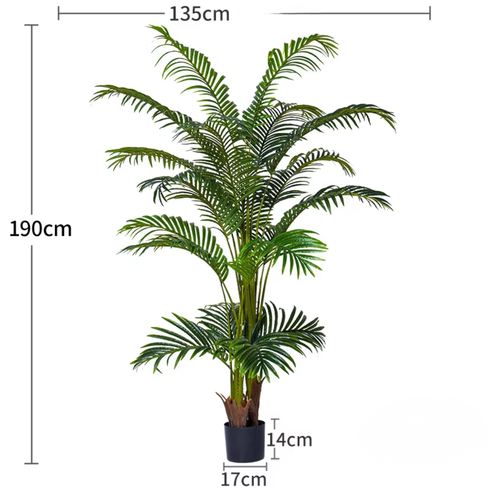 Palmier Areca vert à branches hautes de 1,9 m