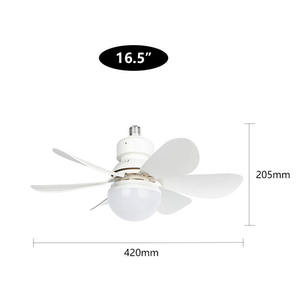 新款卧室客厅小吊扇带遥控3速可调调光E26底座 - Product Image 2
