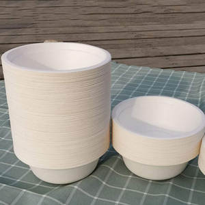 Biyobozunur yemek takımı tek kullanımlık Compostable bambu Pulp <span class=keywords><strong>8oz</strong></span> Bagasse dikdörtgen kase