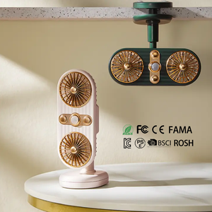 Retro cổ điển ghế xe nôi Máy chạy bộ Du Lịch Mini Clip Fan 3 Tốc độ có thể sạc lại nhỏ cá nhân ngoài trời bàn cầm tay Quạt làm mát - Product Image 1