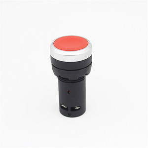 Flat <strong>Red</strong> Head 22mm One-piece Momentary Function 1no +1nc Push <strong>Button</strong> Switch - Product Image 4