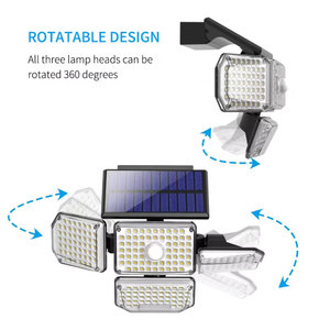 Waterproof Solar Street Lamp Led Wall Mounted Flood Security <strong>Light</strong> with <strong>Motion</strong> <strong>Sensor</strong> Remote <strong>Control</strong> for Garden Outdoor - Product Image 6