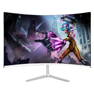 23,8 24 pulgadas FHD 1080P Pantalla curva Monitor LED 24 pulgadas Pantalla curva sin marco Monitor de juegos de computadora con altavoz VGA HDMIe - Product Image 1