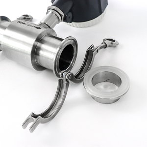 Caudalímetro de turbina de conexión de abrazadera OEM 4-20mA RS485 DN5 DN20 con salida de pulso para aceite de coco 3/4 ''rosca y acoplamiento de leche