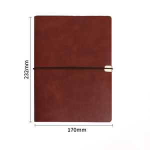 Benutzer definiertes Logo PU Lederbezug Nachfüllbare Reise-Notizbuch-Tagebücher Weiches rosa süßes Buch mit elastischem Saiten band - Product Image 6