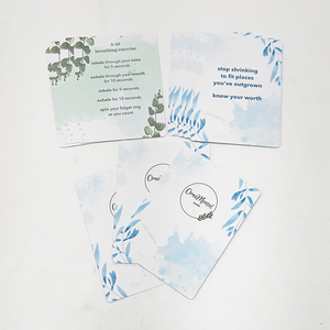 Personalized <strong>Question</strong> Conversations Cards Daily Motivational Inspirational Affirmation Cards with Wood Base - Product Image 5