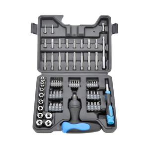 Juego de destornilladores múltiples de precisión con mango de trinquete giratorio, caja de extensión, cabeza de tornillo, 63 Uds. - Product Image 1