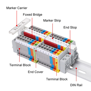 PT Series 2.5MM <strong>Spring</strong> <strong>Connection</strong> Screwless Din Rail <strong>Terminal</strong> <strong>Block</strong> PT2.5 - Product Image 5