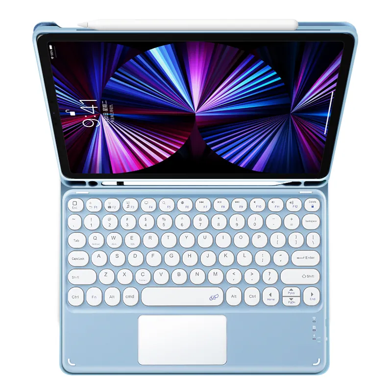Беспроводная Bluetooth Волшебные светодиодные фонари английская клавиатура ультра тонкий и портативный для iPad