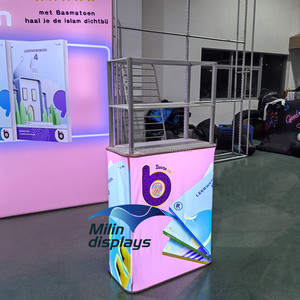 促销展示架背光展示架贸易展示架展台弹出式发光二极管照明背景品牌广告横幅 - Product Image 5