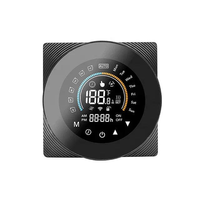 Black Wi-Fi 5A water heating thermostat