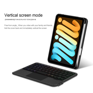 Apple ipad mini 7タブレットケース用8.3インチオールインワンポータブルバックライトキーボード (マウス付き) - Product Image 3