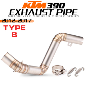 <strong>DUKE</strong> 390 <strong>125</strong> 200 250 RC390 17-21 Years Custom Motorcycle Exhaust System Modified Mid Link Pipe with Catalytic Escape - Product Image 2