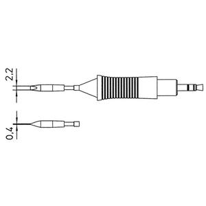 Weller RTM 022 S หัวแร้ง, สิ่ว-รูป, ตรง, ขนาดปลาย2.2มม., บรรจุ1ชิ้น (940910166142) - Product Image 1
