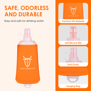 Utobest 250ml mềm TPU <span class=keywords><strong>Flask</strong></span> chạy nước chai nước <span class=keywords><strong>Flask</strong></span> Hydration flasks cho đi bộ đường dài cắm trại chạy du lịch vv - Product Image 2