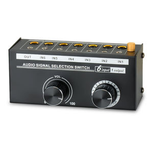 <strong>Audio</strong> Equipment Amplifier Active Speaker <strong>Switch</strong> Box 6 Ch <strong>Audio</strong> signal Switcher L R Stereo Channel Selector 3.5 6.5mm Interface - Product Image 1