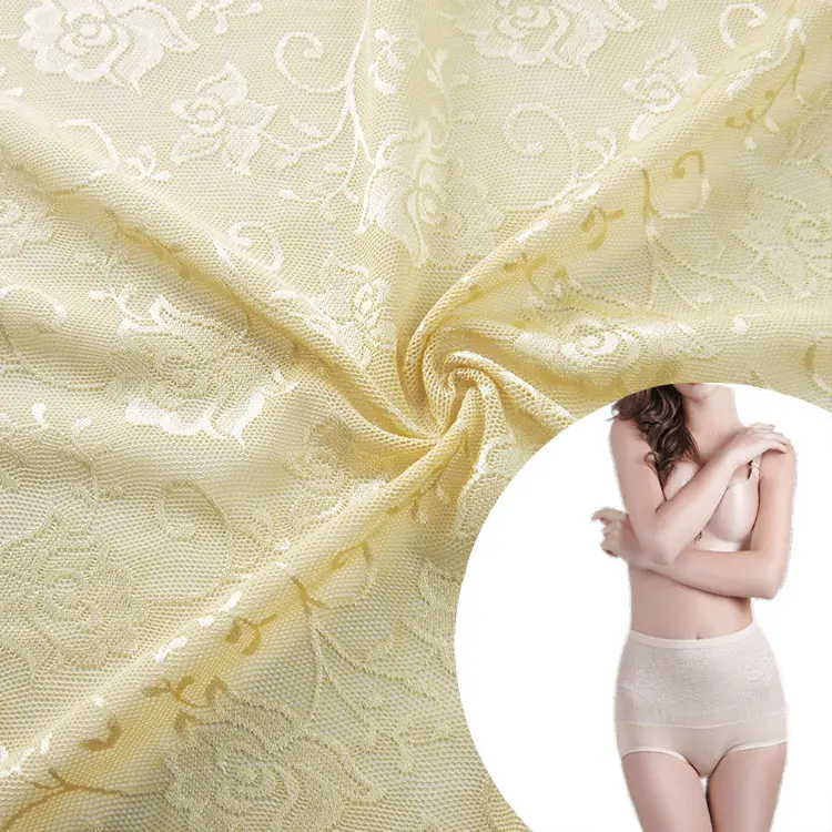 Nylon spandex di lusso del ricamo tessuti di pizzo per il vestito e biancheria intima