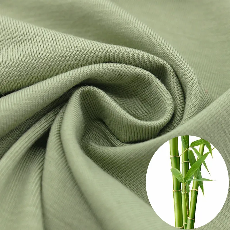 Wholesale Custom Knit 95 Bamboo Viscose Fiber 5 Spandex Material Single Jersey Fabric For Baby Clothes Tshirt Clothing