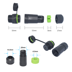 PRADYKOO Custom <strong>24pin</strong> IP68 Waterproof Electrical Connector <strong>Adapter</strong> M8 M12 Model Copper Metal Nylon Type-C Male/Female Connectors - Product Image 3