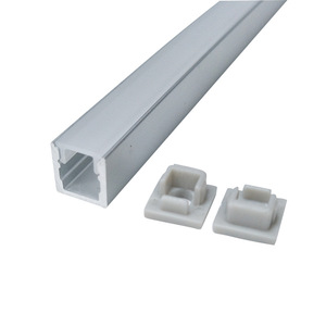 Yüksek kalite U şekli siyah Alu 6063 ekstrüzyon konut kanal dağınık kapak için şerit lamba bar yüzey Led profil alüminyum - Product Image 4