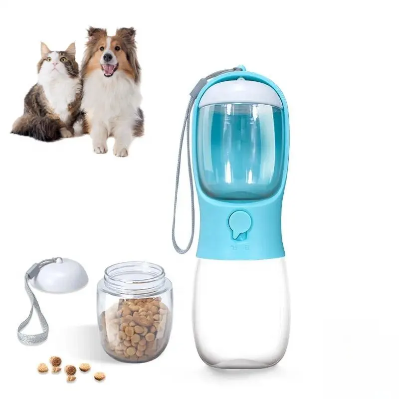 Botol air hewan piaraan, Dispenser air kucing anjing Travel portabel luar ruangan tahan bocor kelas makanan grosir