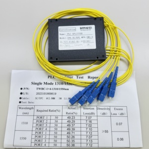 FTTH光ファイバーLAN用シングルモードLSZH1mピグテールファイバー光スプリッターSC UPC1X4 - Product Image 3