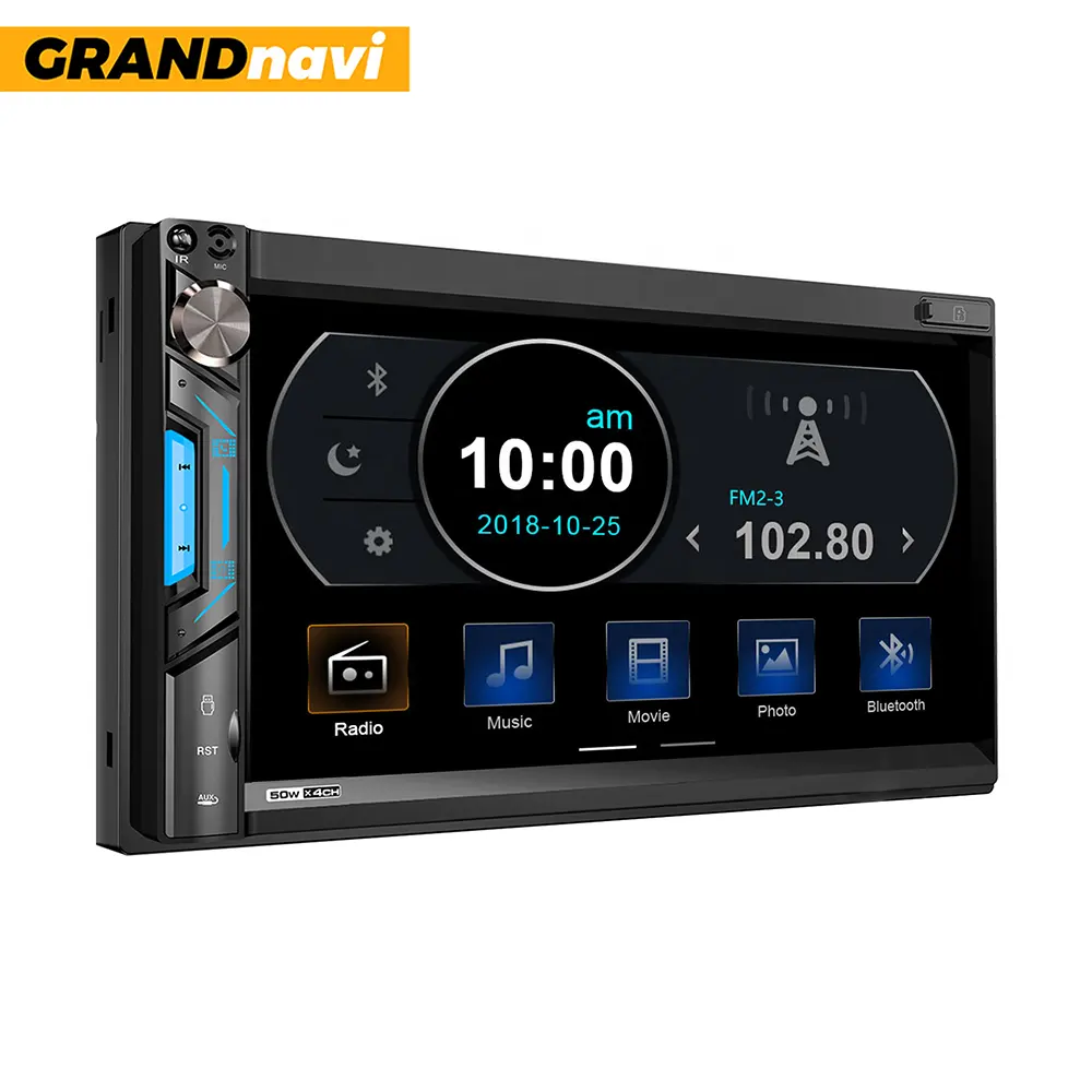 GRAND navi Universal 7 Zoll hoch auflösendes Autoradio MP5-Player Radio Auto DVD-Player Carplay Double Din Carplay