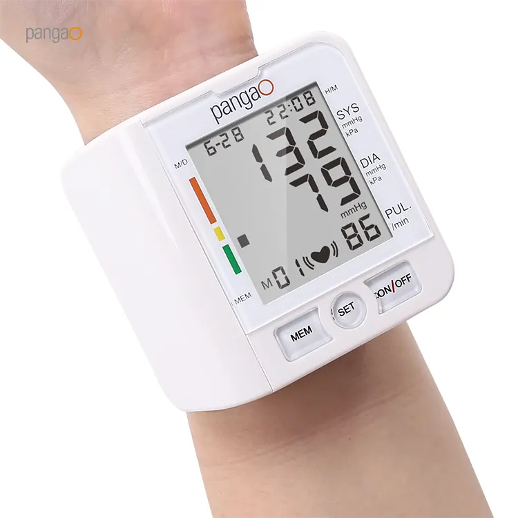 Tensiómetro Digital médico, Monitor de presión arterial de muñeca con LCD, superventas de Alibaba