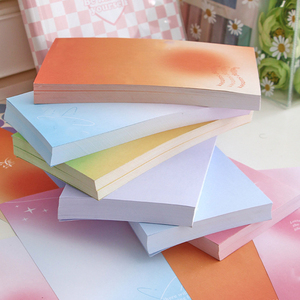 LABON-Bloc de notas de papel personalizado sin madera, estilo de arte gradiente de Dreamlike, Mini almohadillas portátiles para notas - Product Image 4