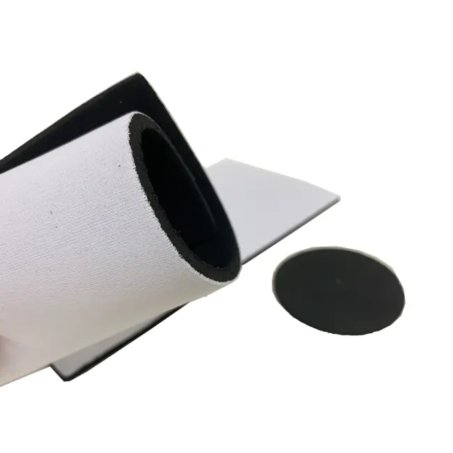 คูลเลอร์คูลเลอร์แผ่นเป็นมิตร3มม. 5มม. สีขาววัสดุยาง SBR 217x110mm Eco Blank นีโอพรีนโฟมผ้าสำหรับการระเหิดเบียร์สามารถเย็น