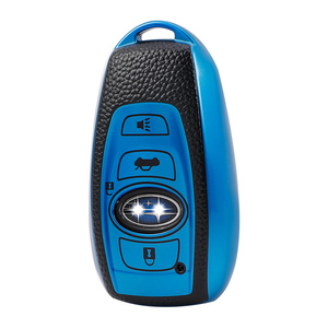 Deri yumuşak TPU araba anahtarı durum kapak kabuk için SUBARU FORESTER STI STI spor LEGACY XV BRZ Outback anahtarlıklar çanta anahtarlığı - Product Image 3