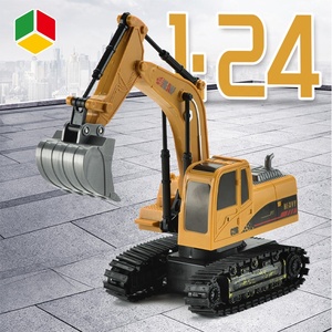 QS <strong>Toy</strong> 1 <strong>24</strong> 5 Channel <strong>Wireless</strong> Remote Control Engineer Vending Vehicle Diecast Rotation Flash Light Excavator Truck <strong>Toy</strong> for Kid - Product Image 2
