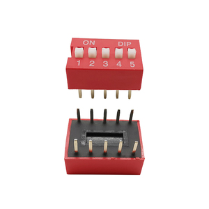สวิตช์แบบสไลด์สวิตช์โมดูล1 2 3 4 5 6 8 9 10Pin 2.54มม. สวิตช์กดตำแหน่งแบบจุ่ม - Product Image 1