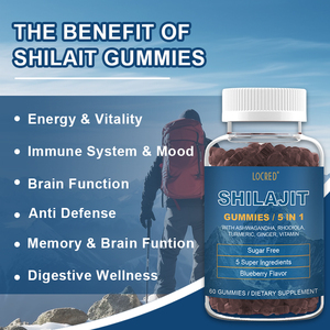 OEM Private Label Shilajit Gummies mit 5 Super Ingredients Energie und Vitalität Gehirn funktion für Erwachsene - Product Image 4