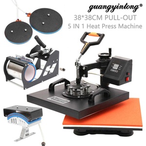Guangyintong卸売5in1ヒートプレス鉄ヒートプレスTシャツヒートプレス機ファッションTシャツ印刷機