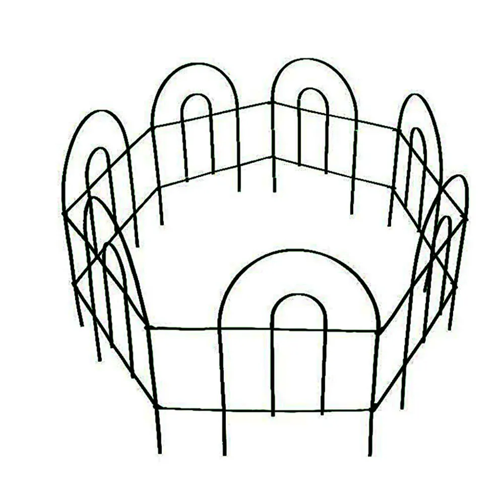 Vertak clôture métallique de jardin en gros clôture décorative en fil d'acier pliante et résistante